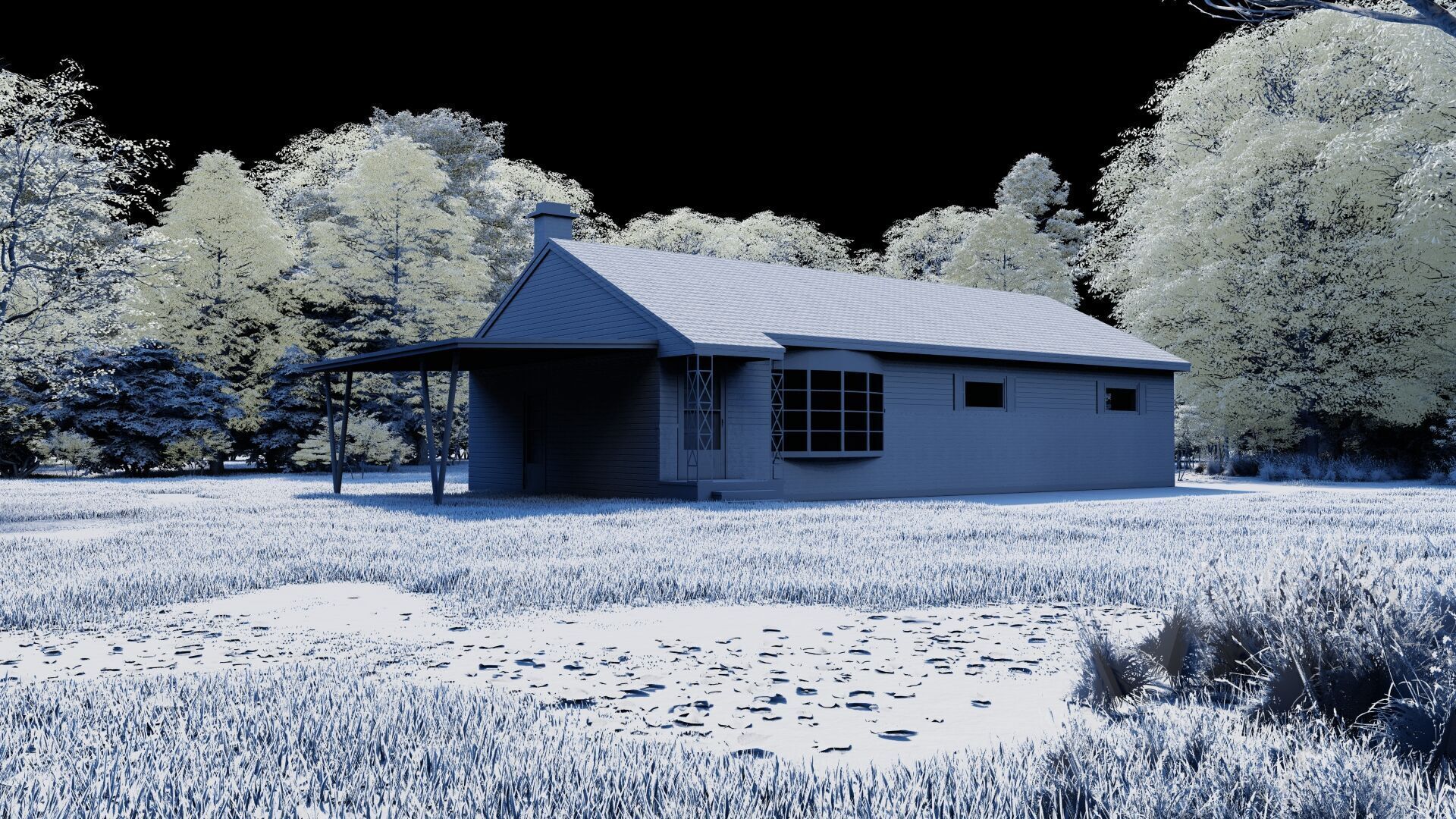 Forest villa-Casa Scene-Modern Villa 3D model_13
