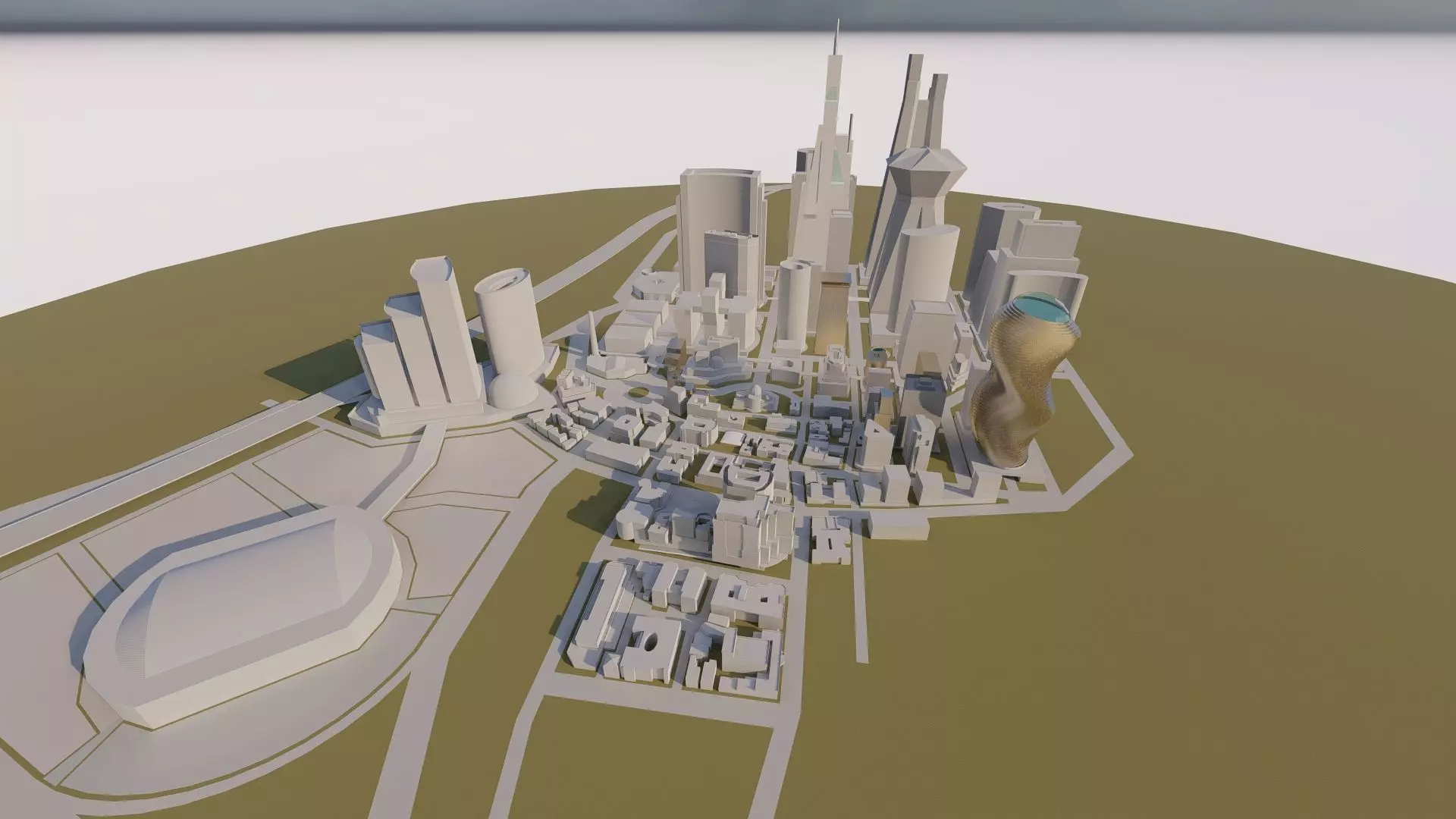 City-modern city- urban 3D model