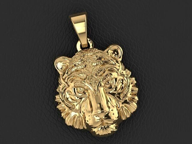 Tiger pendant necklace 3D print model
