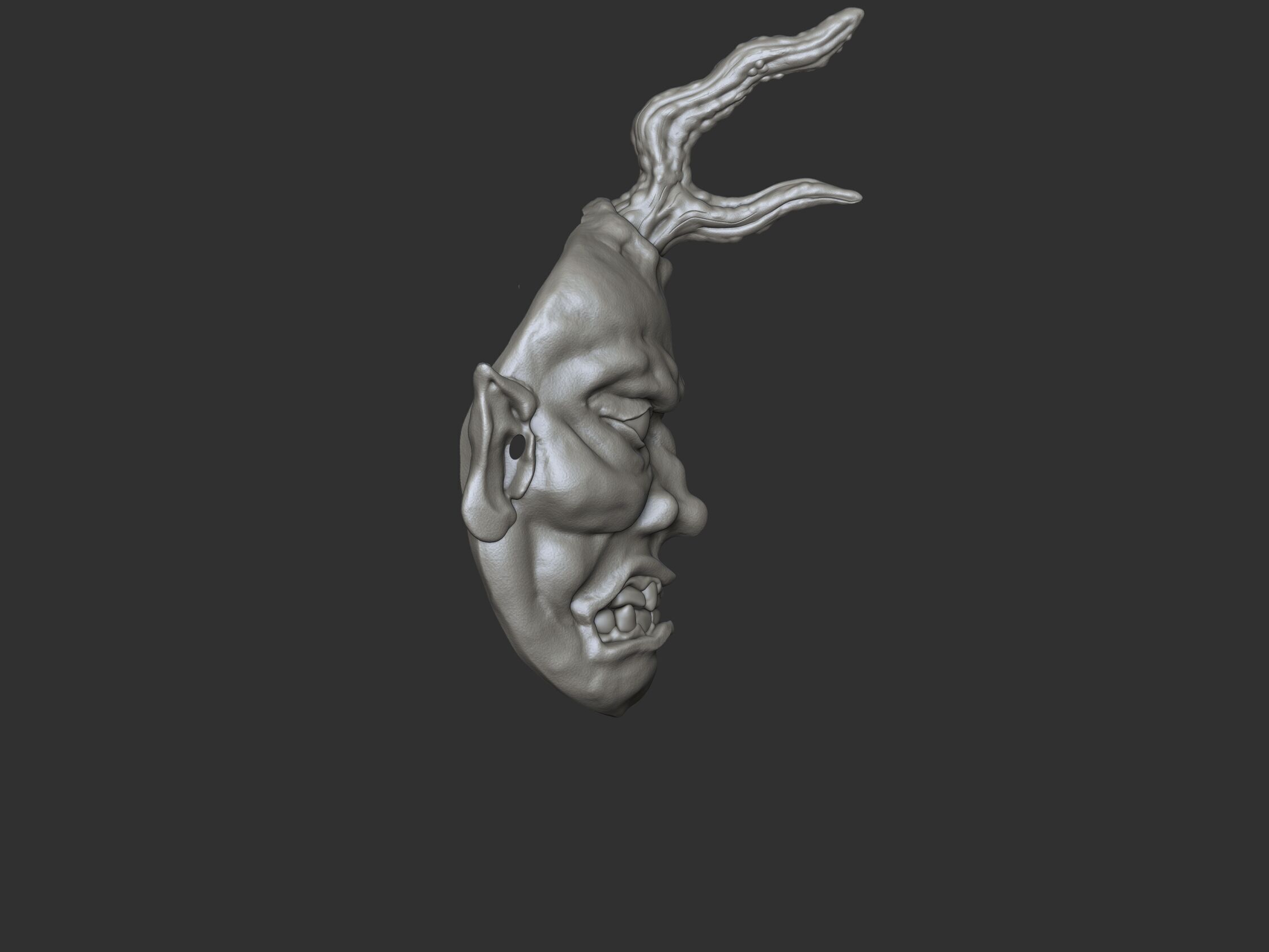 Otoko Ikkaku Sennin mask wizard horn 3D print model_4