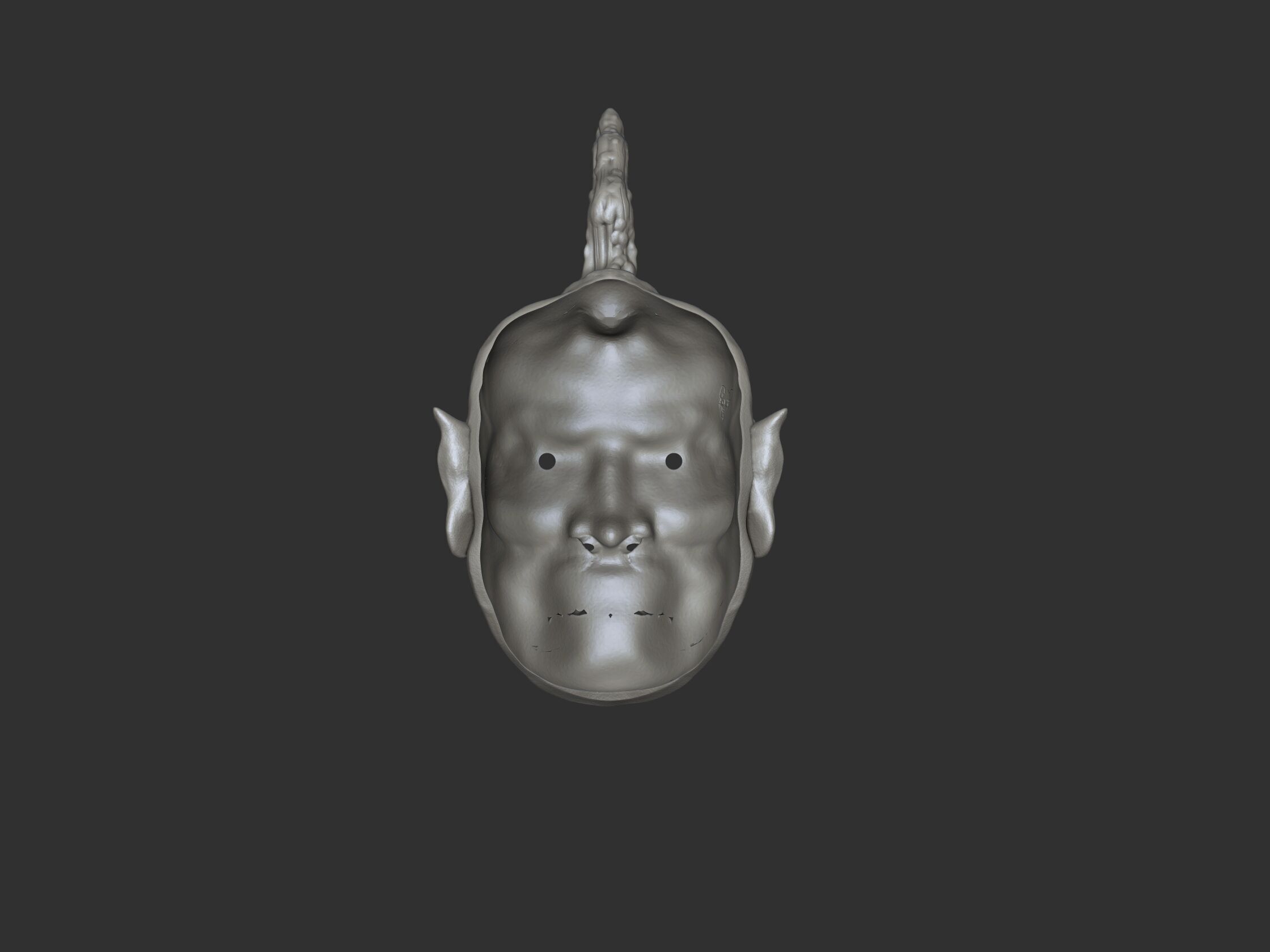 Otoko Ikkaku Sennin mask wizard horn 3D print model_7