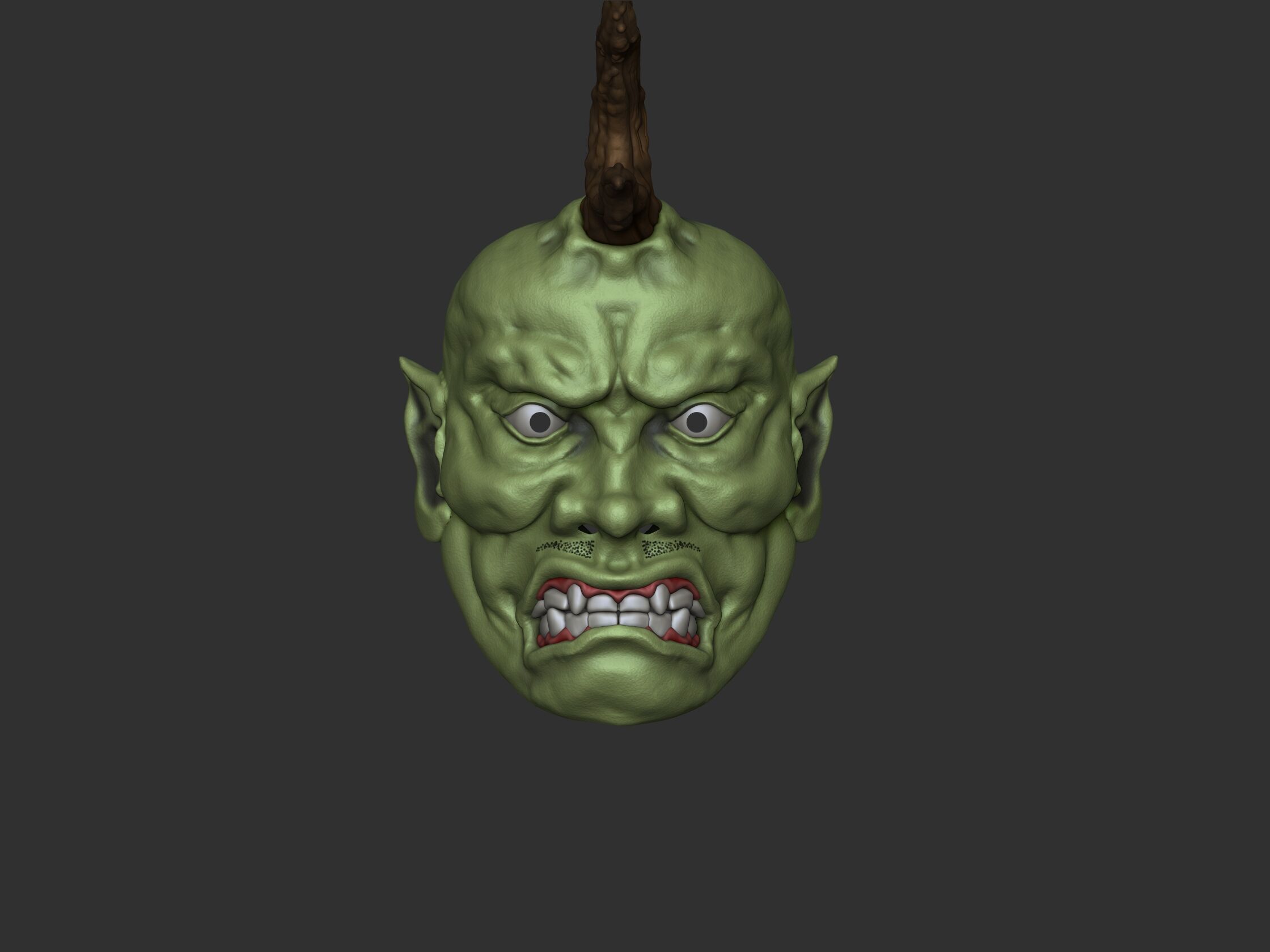 Otoko Ikkaku Sennin mask wizard horn 3D print model_3