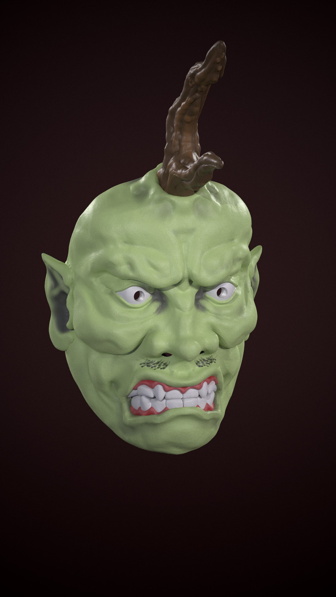 Otoko Ikkaku Sennin mask wizard horn 3D print model_1