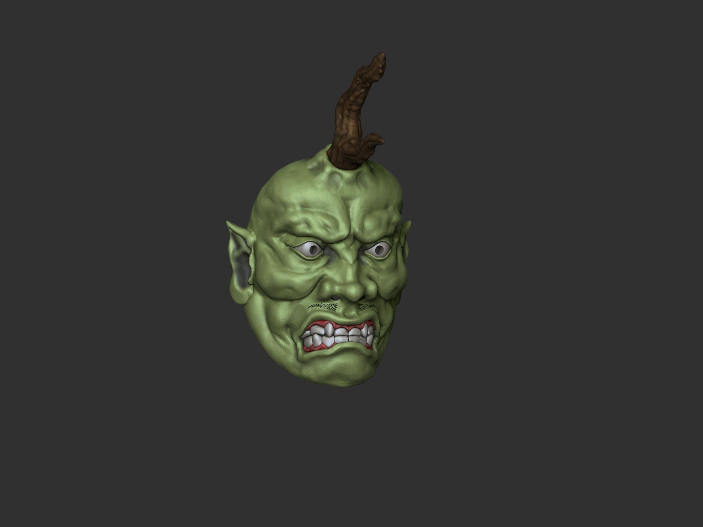 Otoko Ikkaku Sennin mask wizard horn 3D print model_2