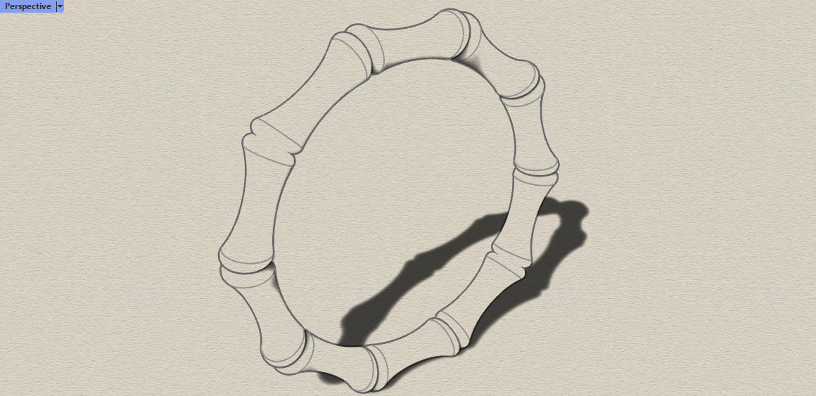 Bamboo ring Gucci  16-21 SIZES 3D print model_5