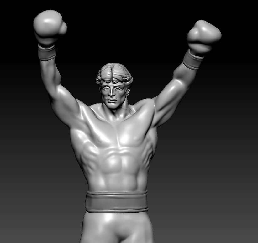 ROCKY BALBOA STATUE 3D print model_1