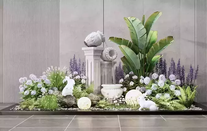 Modern courtyard sketch