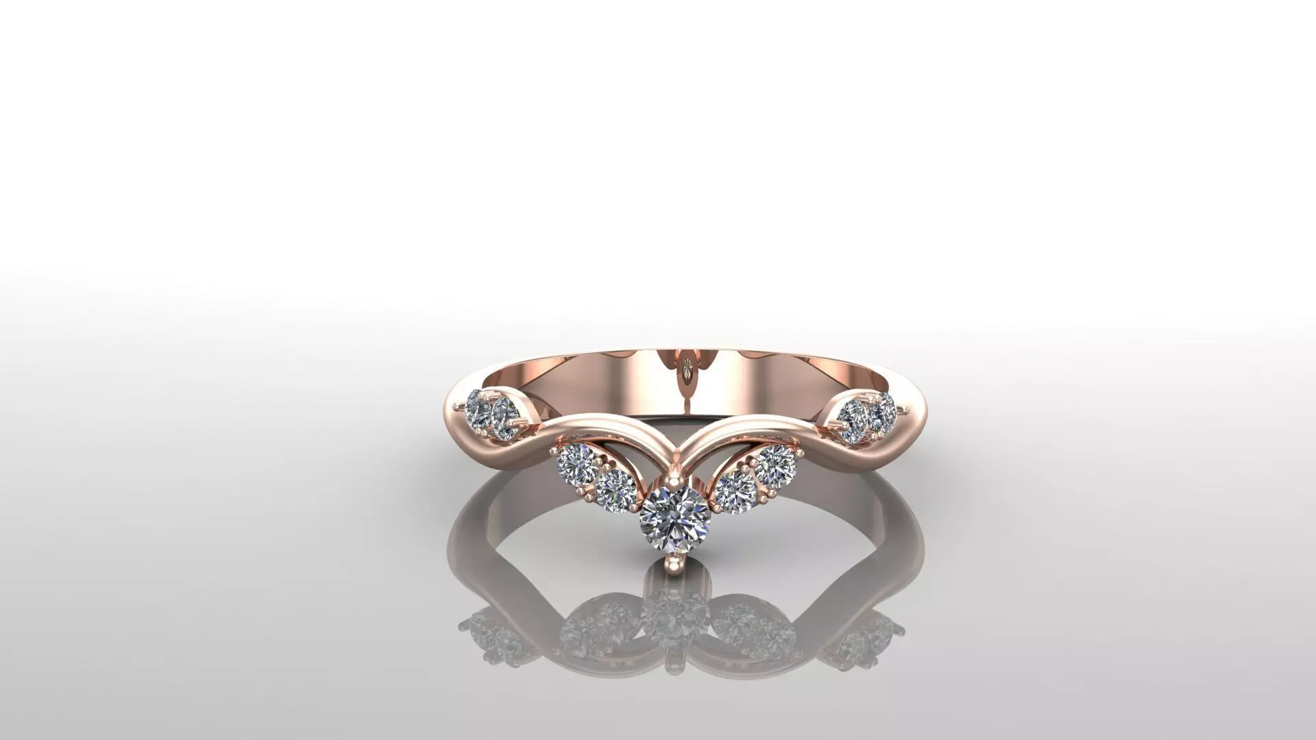Diamond Women Ring Jewelry Ready For Print SR71 3D print model
