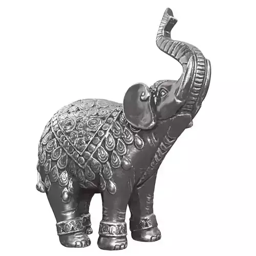 Indian Elephant Metal Figurine