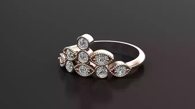 Diamond Women Ring Jewelry Ready For Print SR63