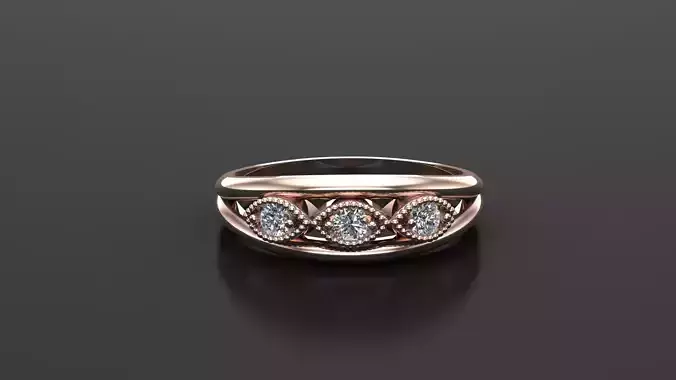Diamond Women Ring Jewelry Ready For Print SR59