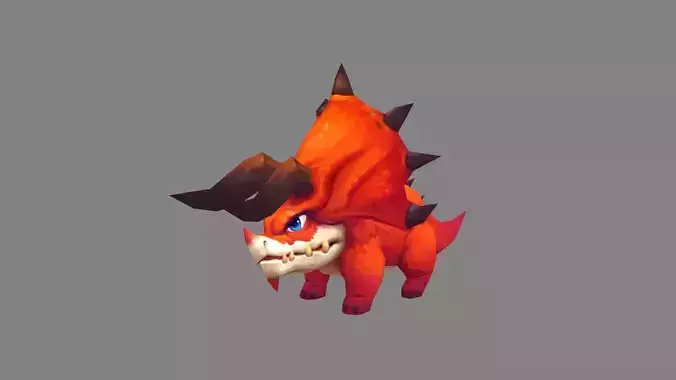 Cartoon Triceratops - baby dinosaur