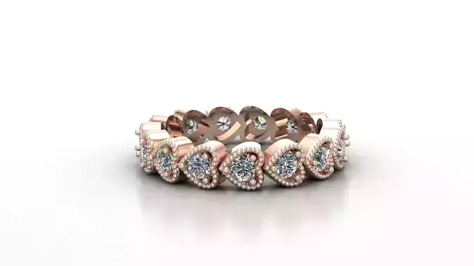 Diamond Women Ring Jewelry Ready For Print SR34 3D print model