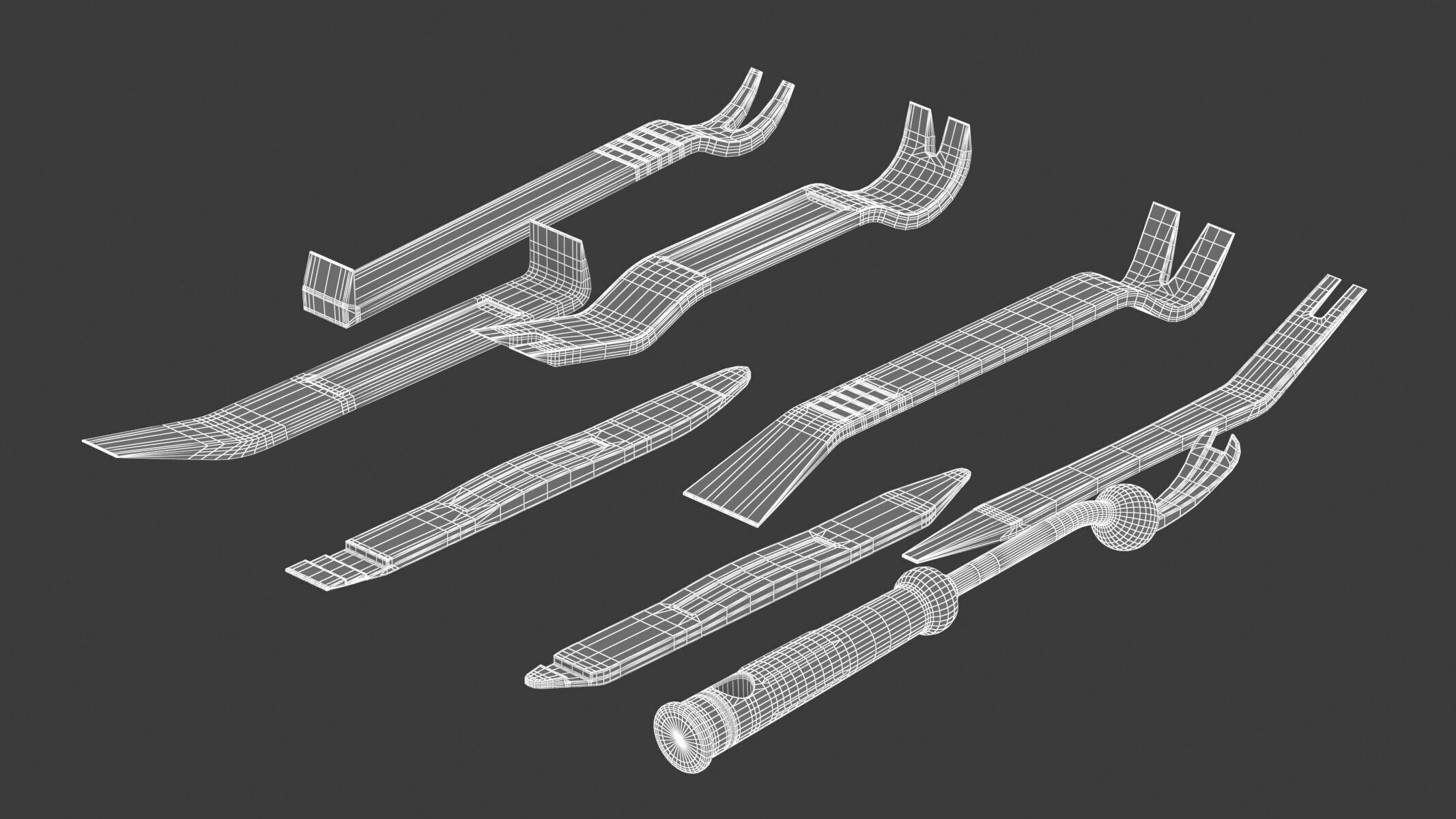 Garage Vehicle Trim Removal Tool Kit 3D model_5