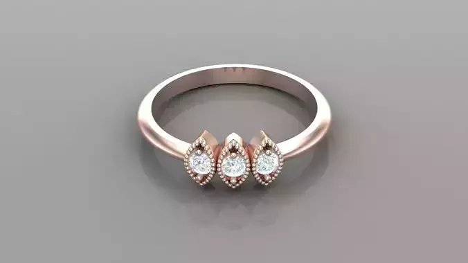 Diamond Women Ring Jewelry Ready For Print SR18