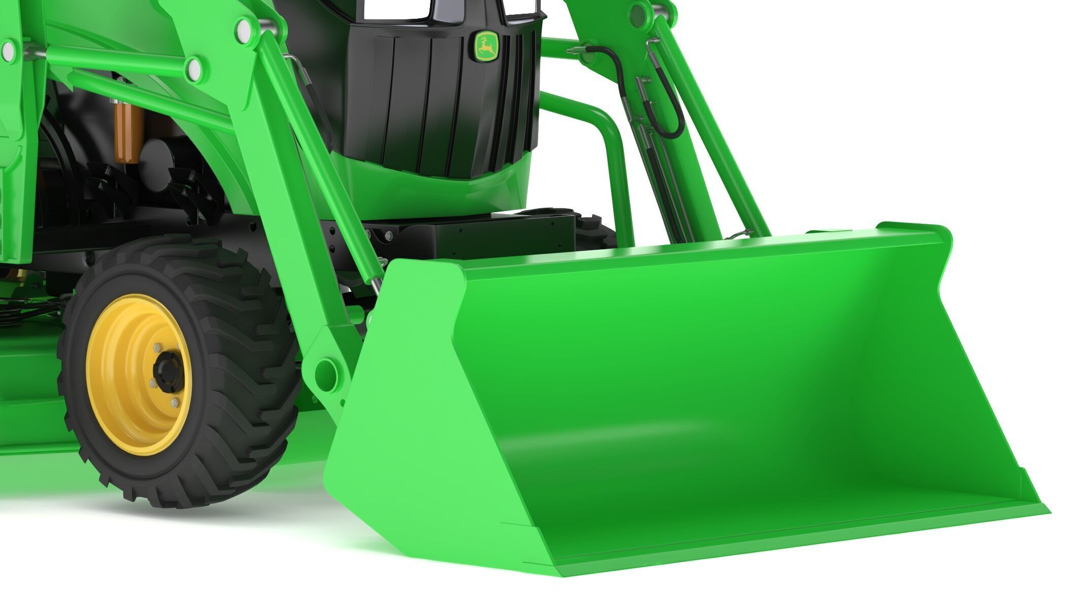 John Deere 1023E Sub-Compact Tractor Full Parts 3D model_12