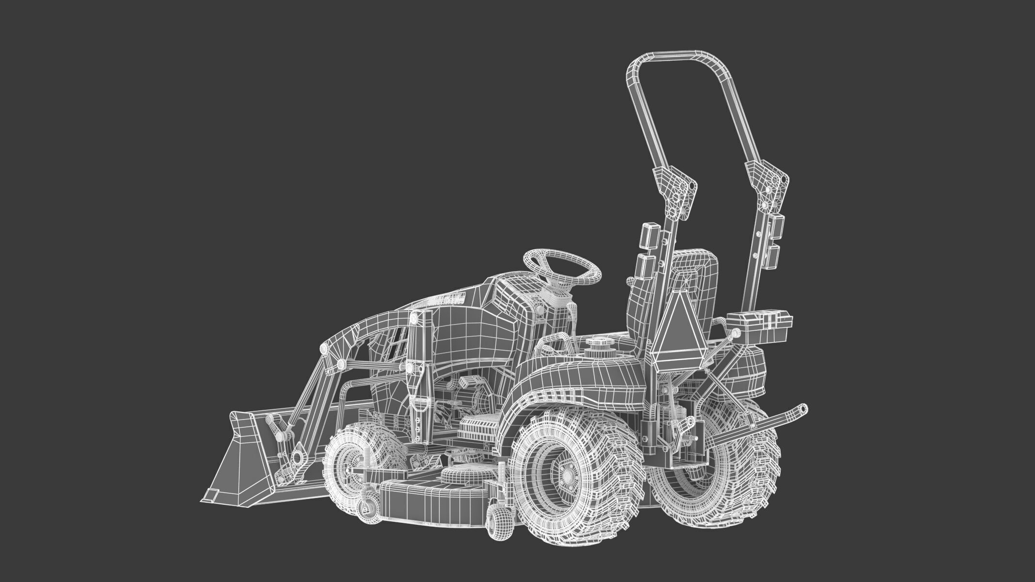 John Deere 1023E Sub-Compact Tractor Full Parts 3D model_26