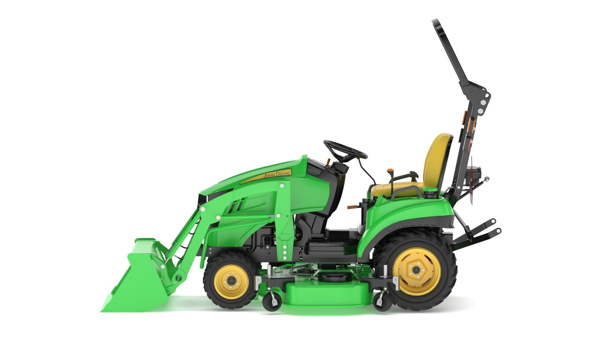 John Deere 1023E Sub-Compact Tractor Full Parts 3D model_7