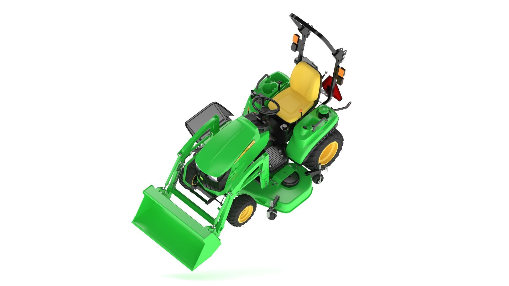 John Deere 1023E Sub-Compact Tractor Full Parts 3D model_8