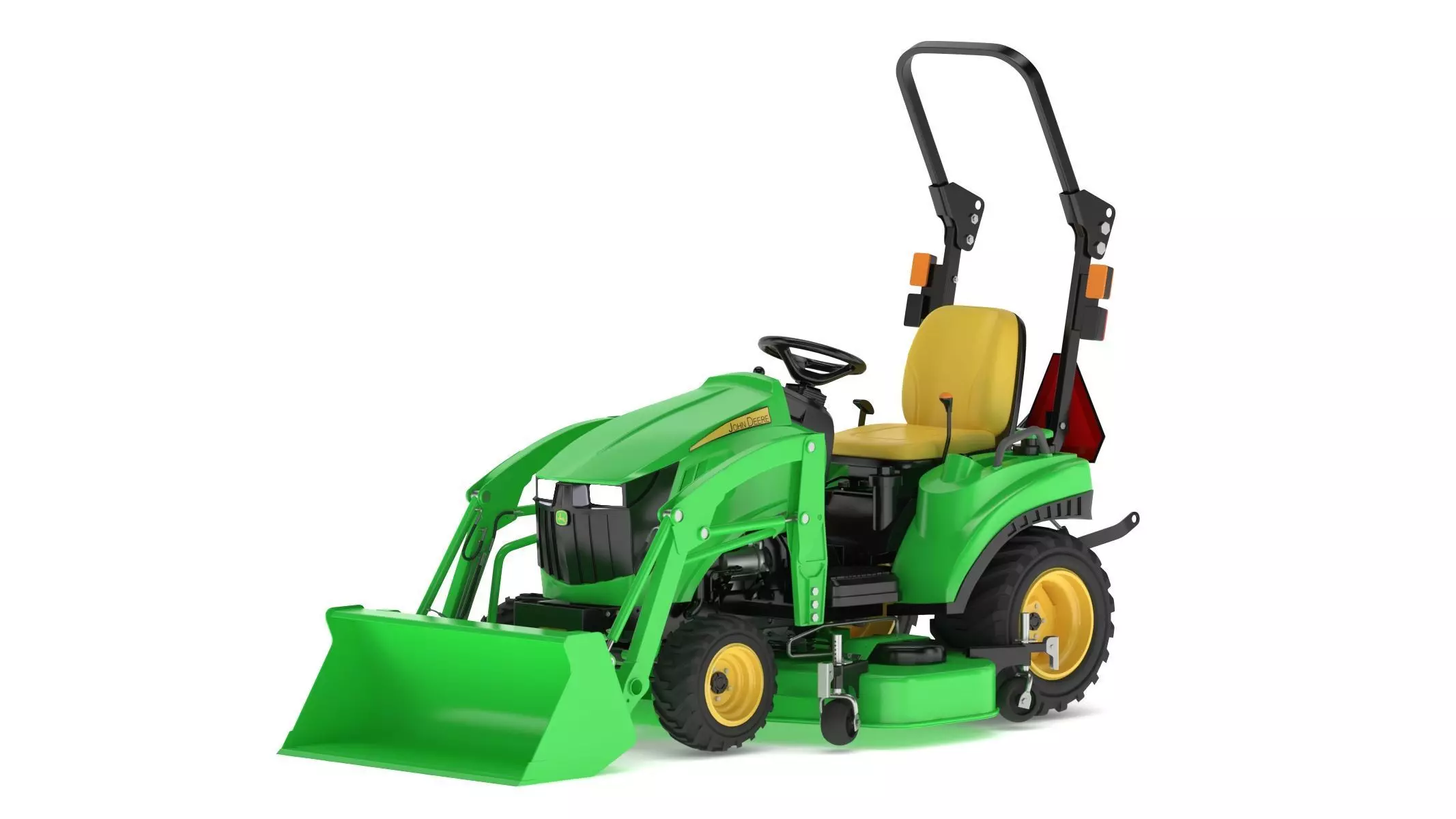 John Deere 1023E Sub-Compact Tractor Full Parts 3D model_0