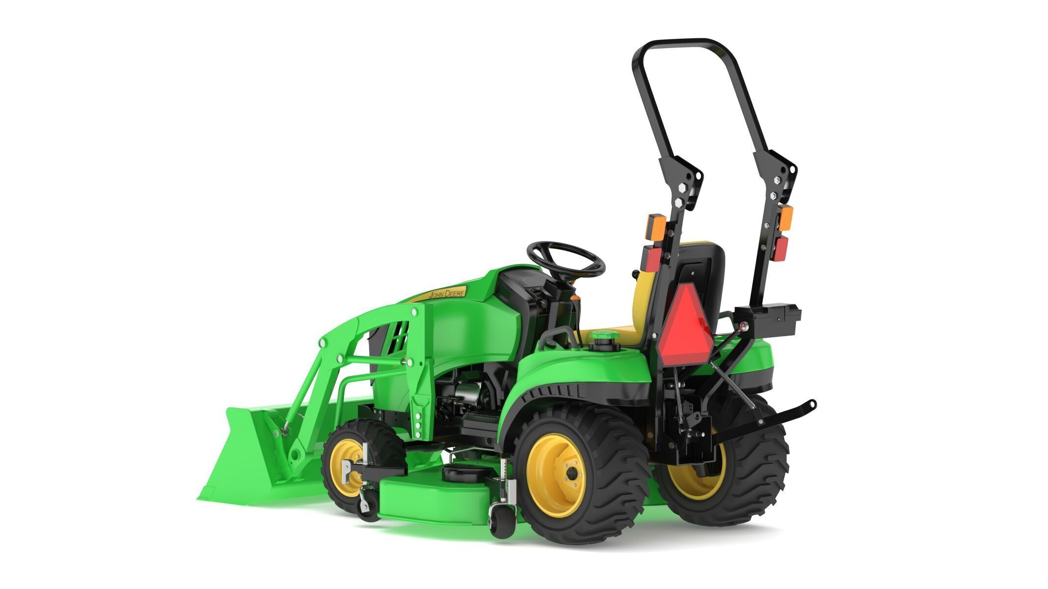 John Deere 1023E Sub-Compact Tractor Full Parts 3D model_6