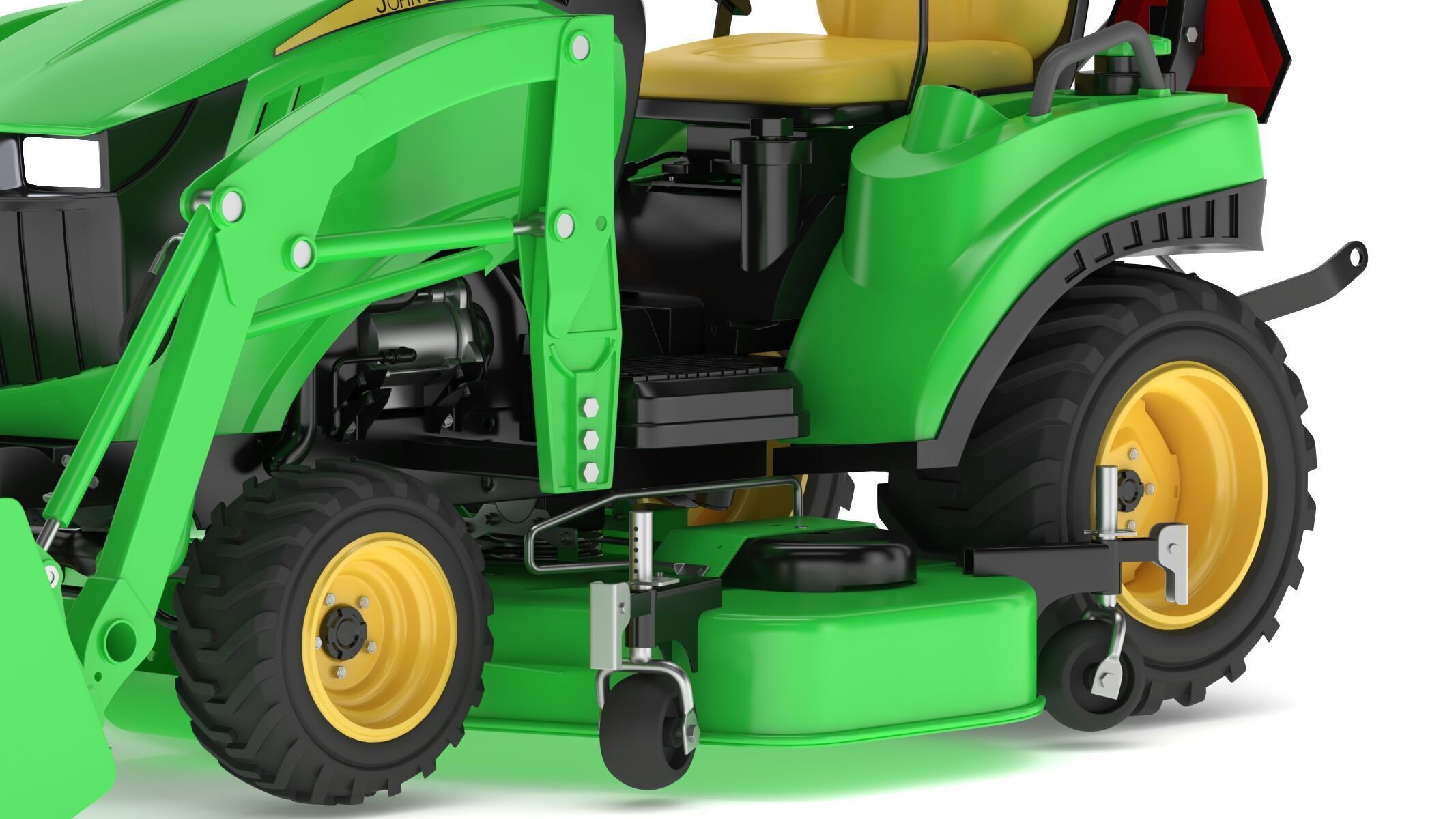 John Deere 1023E Sub-Compact Tractor Full Parts 3D model_10