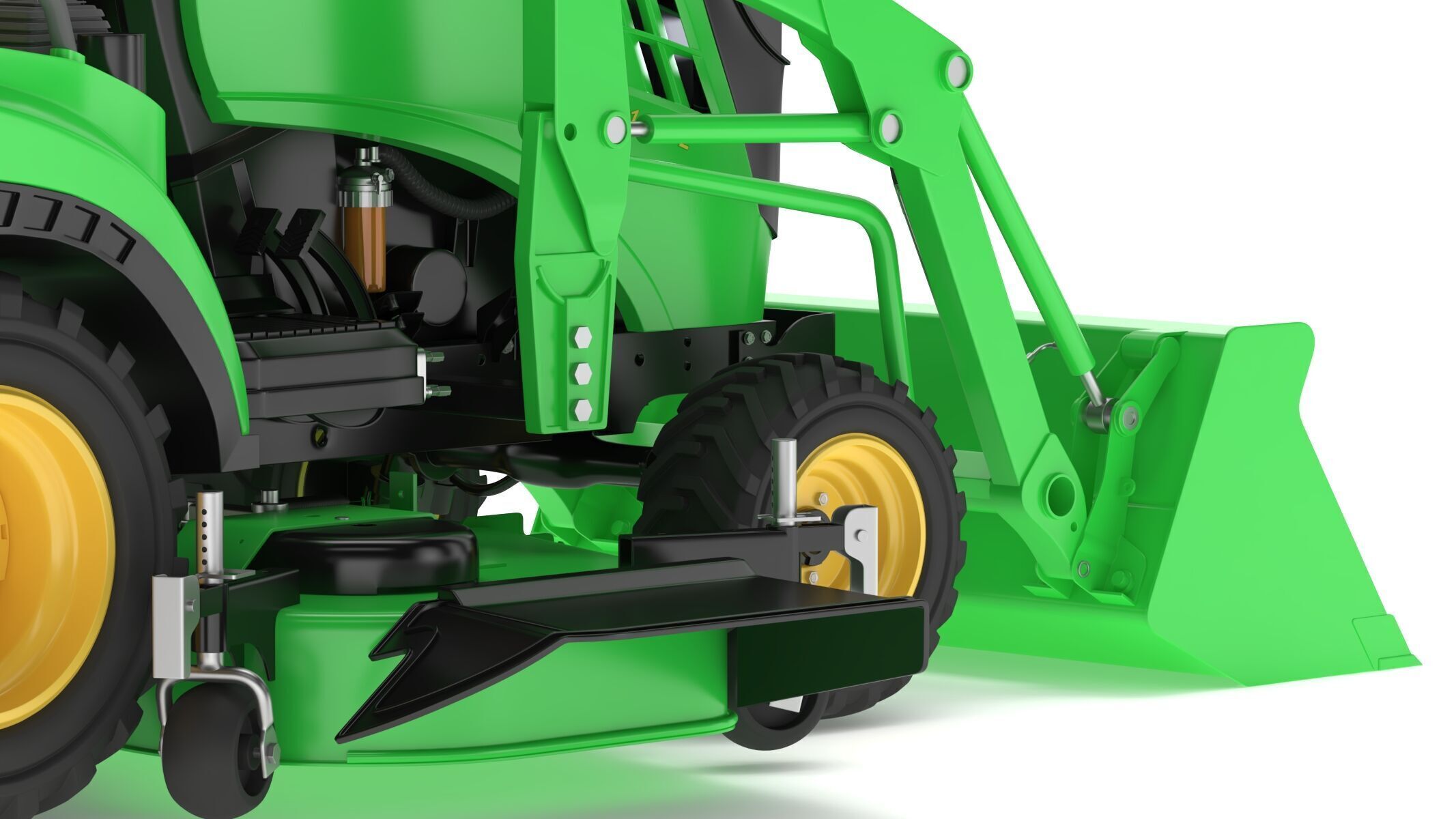 John Deere 1023E Sub-Compact Tractor Full Parts 3D model_14