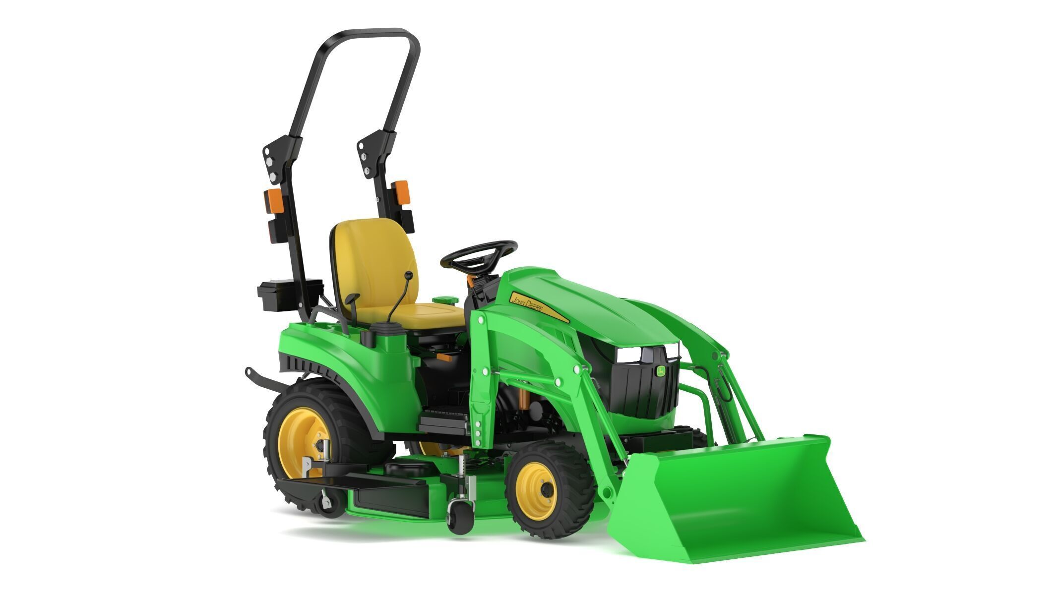 John Deere 1023E Sub-Compact Tractor Full Parts 3D model_2