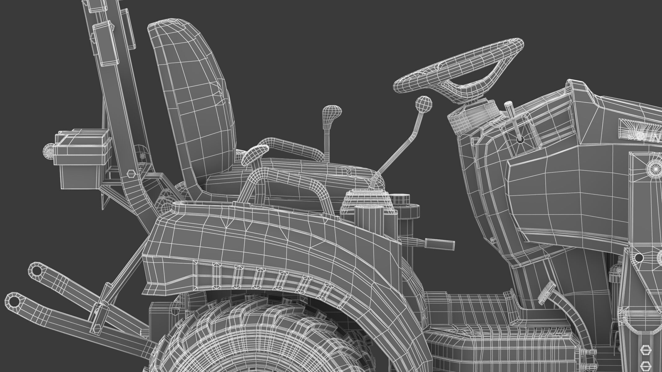 John Deere 1023E Sub-Compact Tractor Full Parts 3D model_33