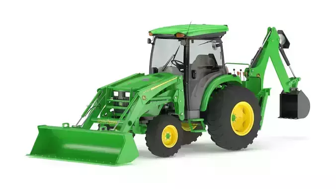 John Deere 4075r Compact Utility Tractor With Backhoe
