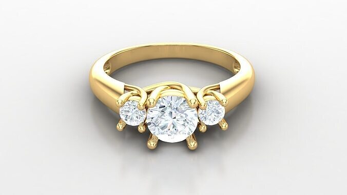 Diamond Women Ring Jewelry SLT 82 3D print model