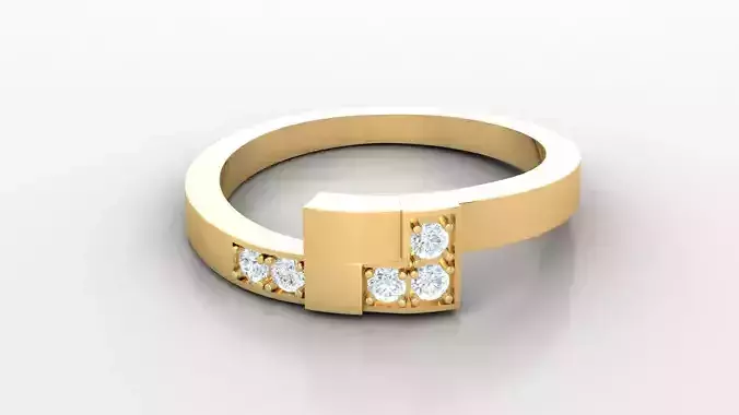 Diamond Women Ring Jewelry SLT 79 3D print model