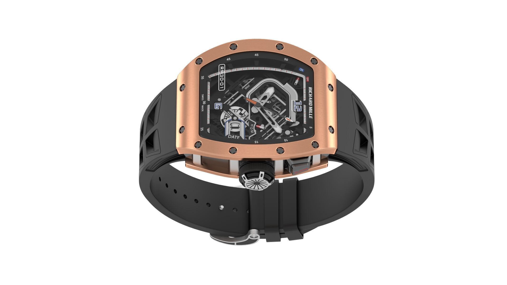 Richard Mille RM 30-01 Luxury Watch 3D model_7