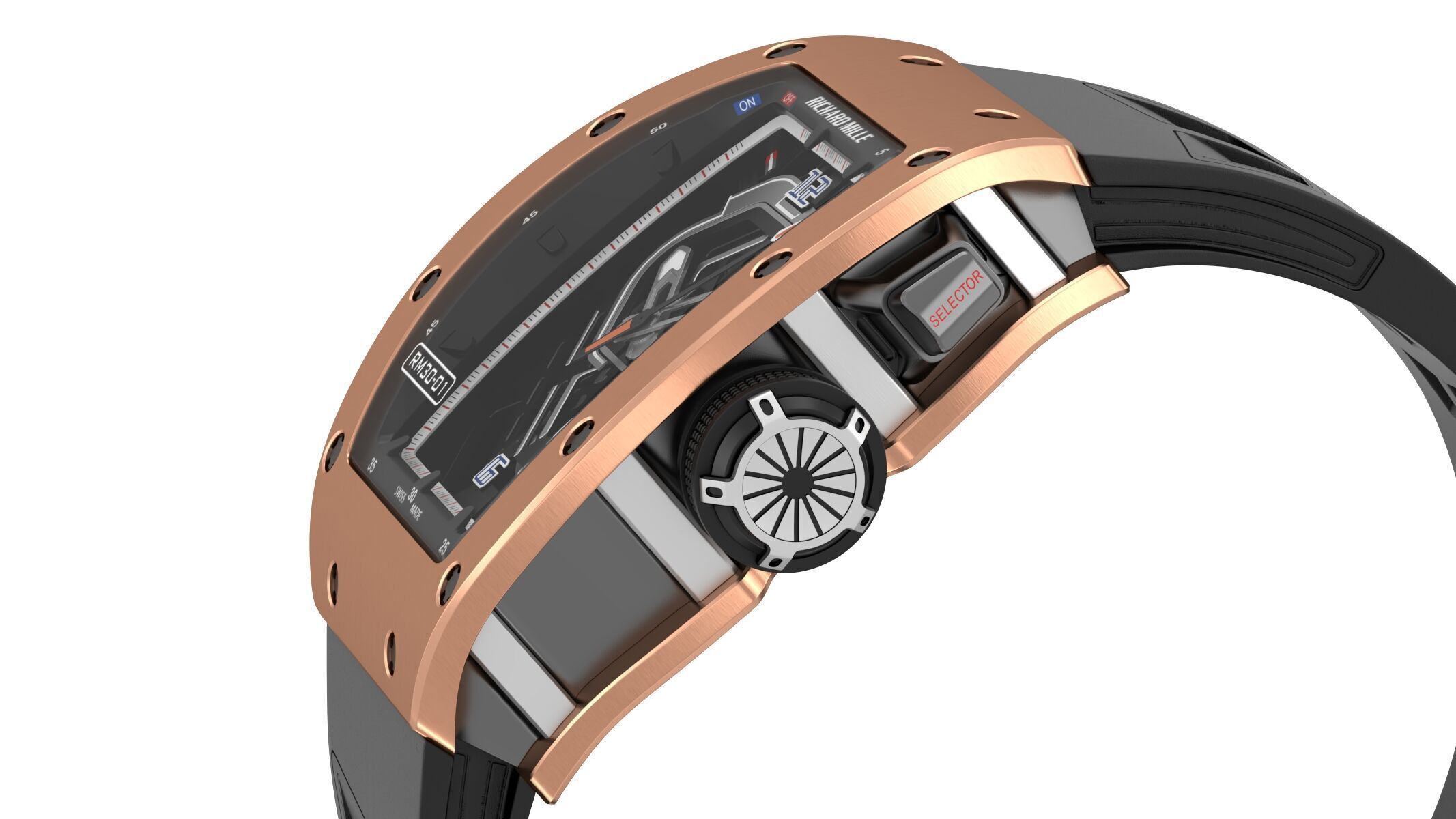 Richard Mille RM 30-01 Luxury Watch 3D model_6