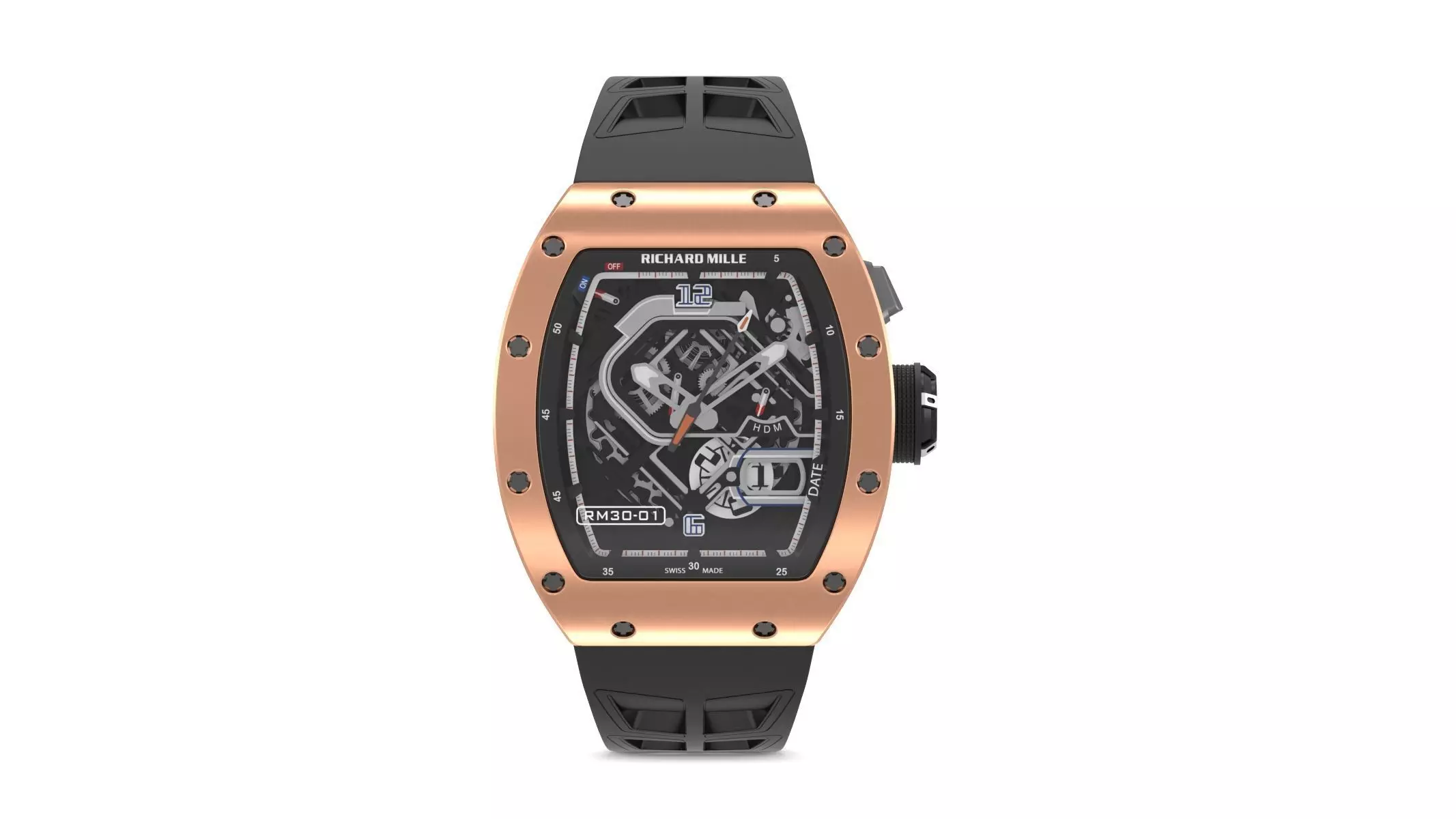 Richard Mille RM 30-01 Luxury Watch 3D model_0