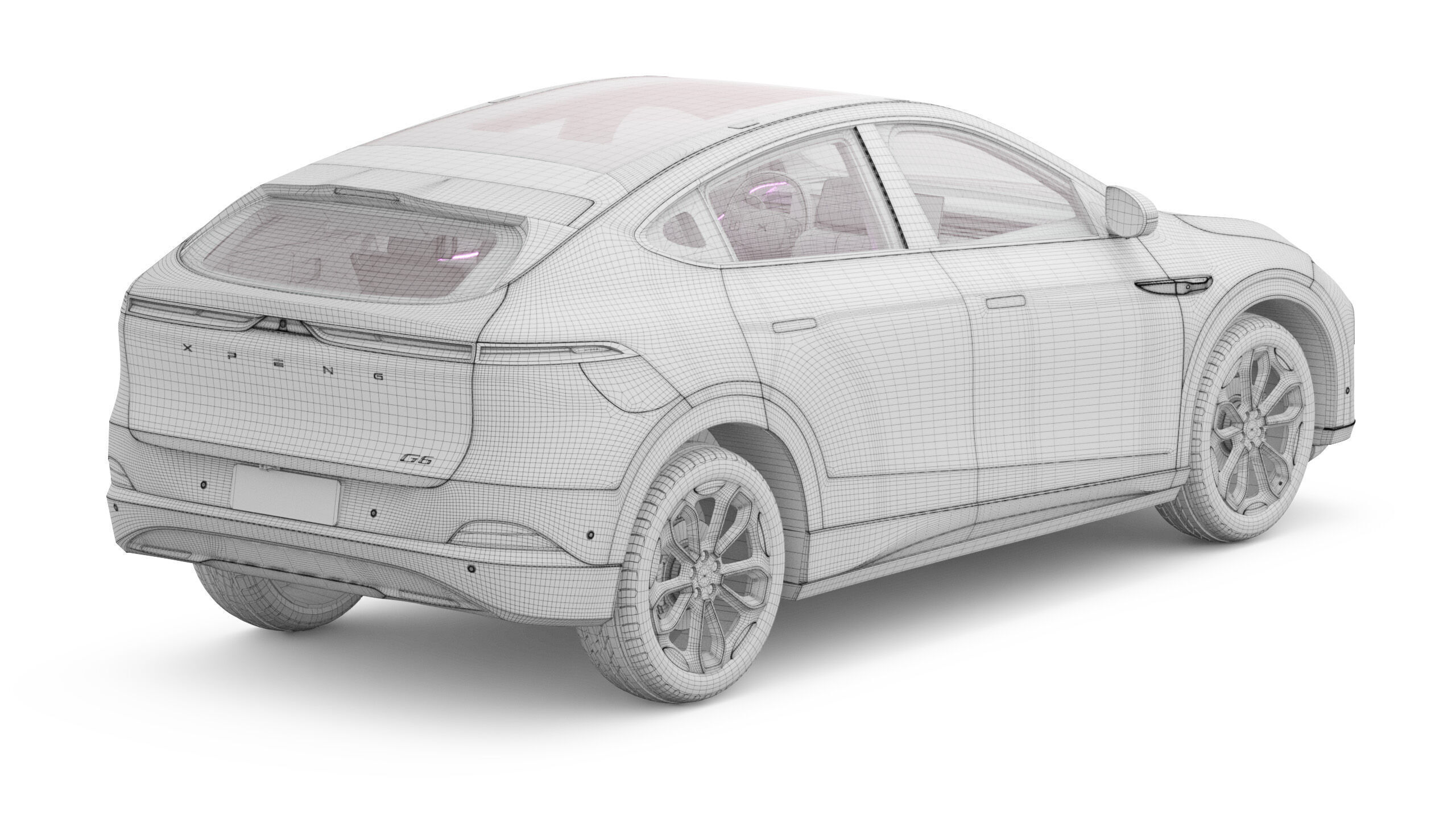 2026 Xpeng G6 with Interior 3D model_17