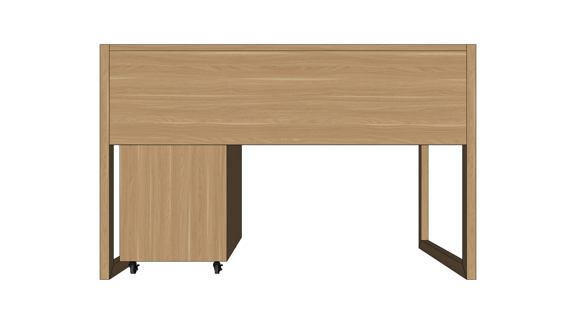 Work Desk Japandi Minimalist Game Ready Low Poly Low-poly 3D model_5