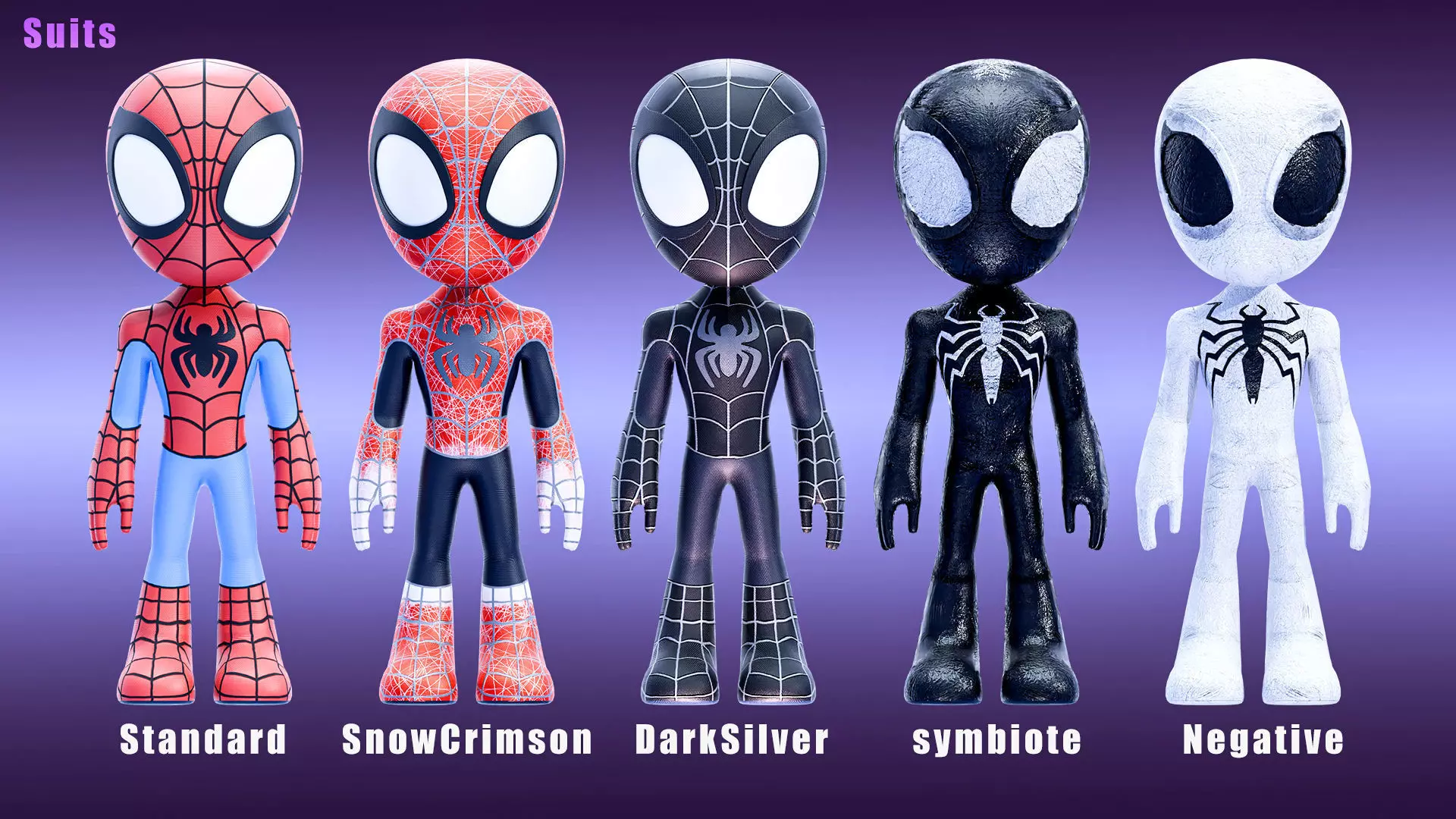 Spidey Character Rig 3D model