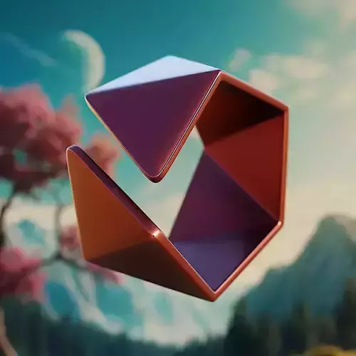 HexaTwist Ring - Futuristic Geometric Jewelry 3D Print 50