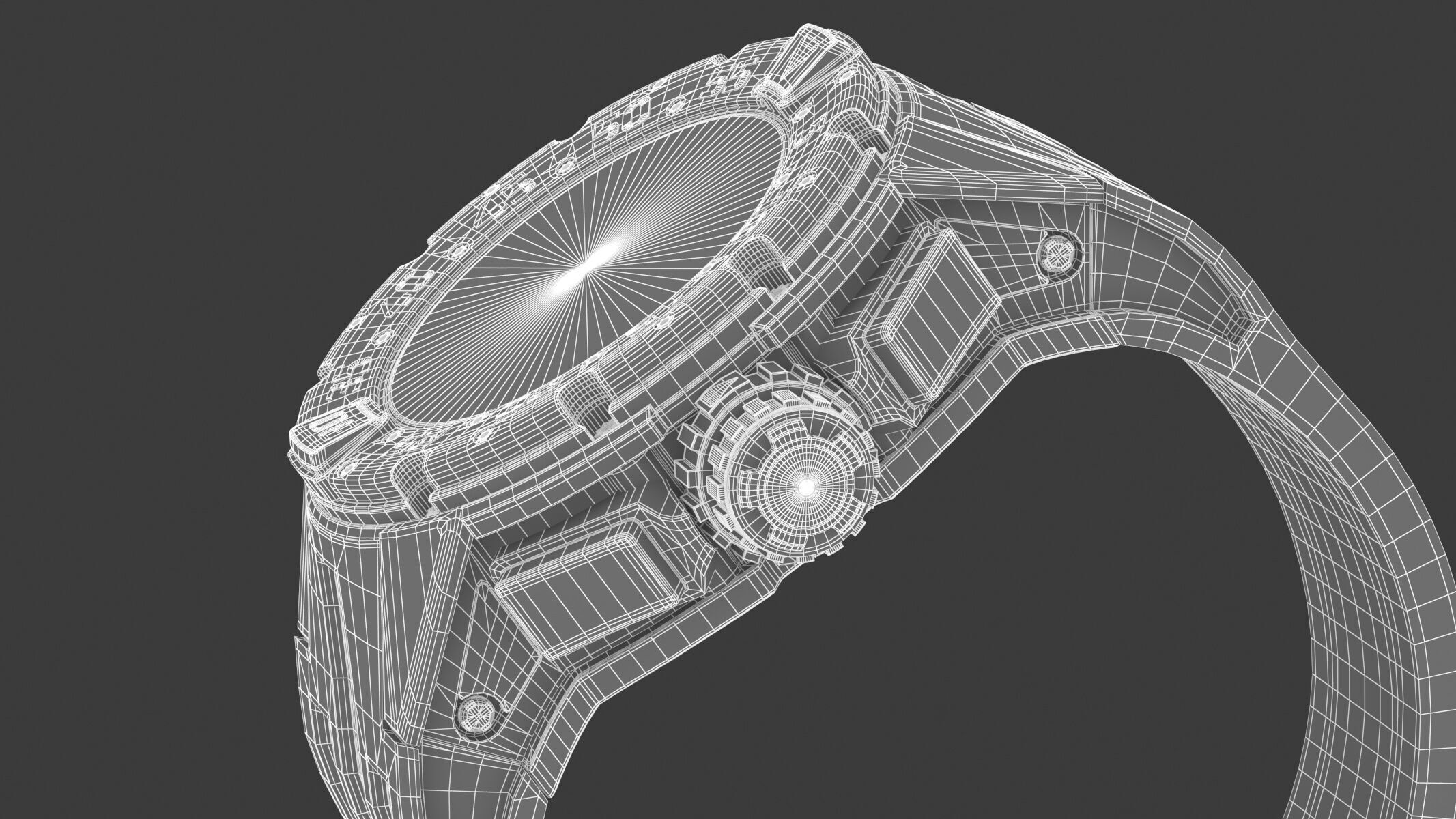 Richard Mille RM 032 Red Luxury Watch 3D model_16