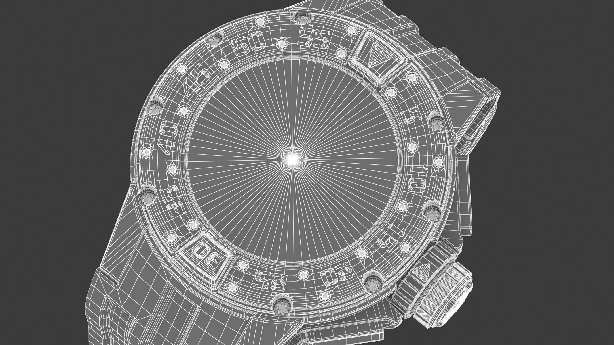 Richard Mille RM 032 Yellow Luxury Watch 3D model_13