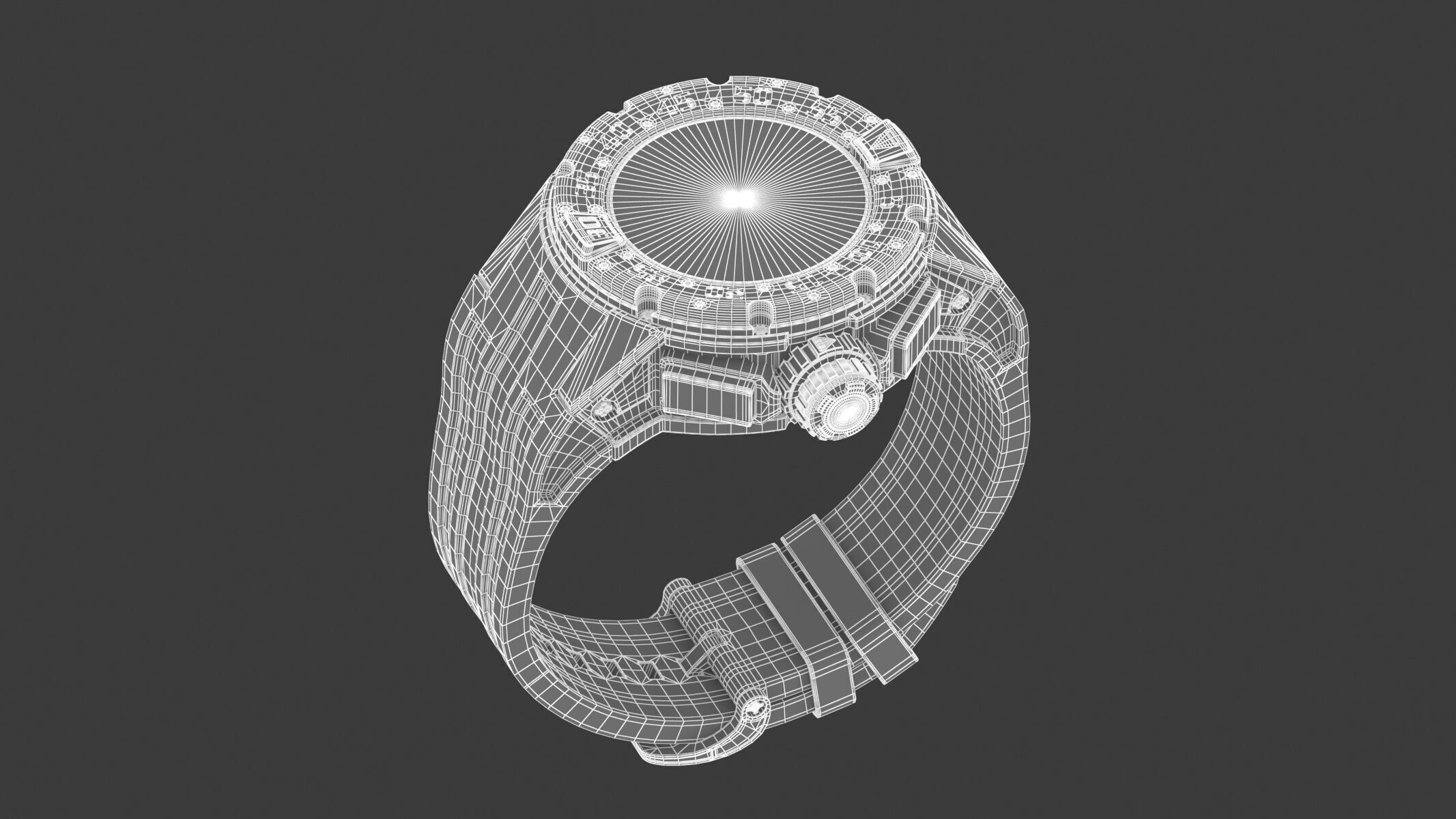 Richard Mille RM 032 Yellow Luxury Watch 3D model_19