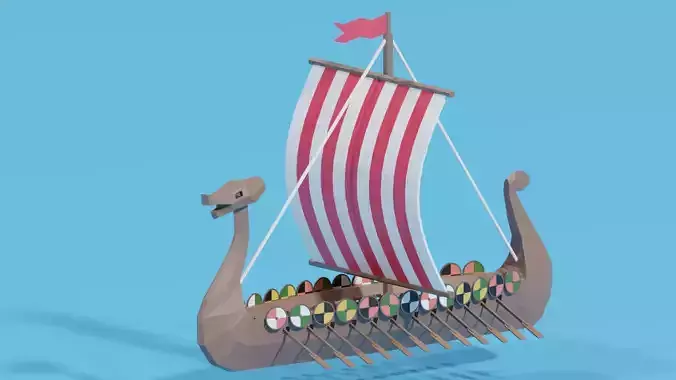Viking Longship 3D model