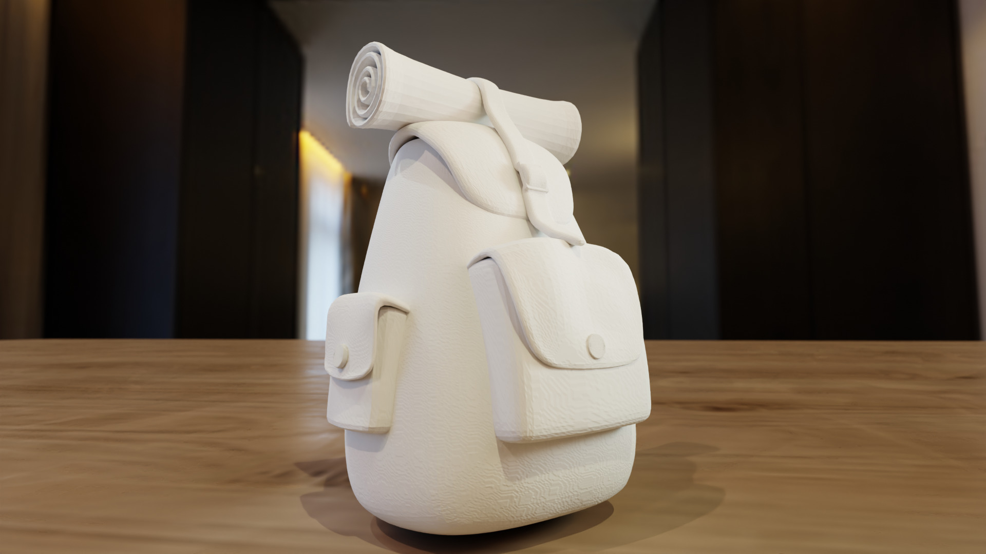 Adventure Backpack 3D Printable STL File Single Piece 100mm Tall 3D print model_2