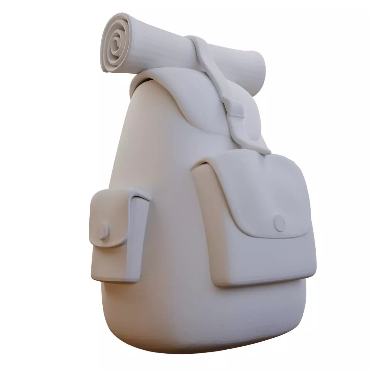 Adventure Backpack 3D Printable STL File Single Piece 100mm Tall 3D print model_0