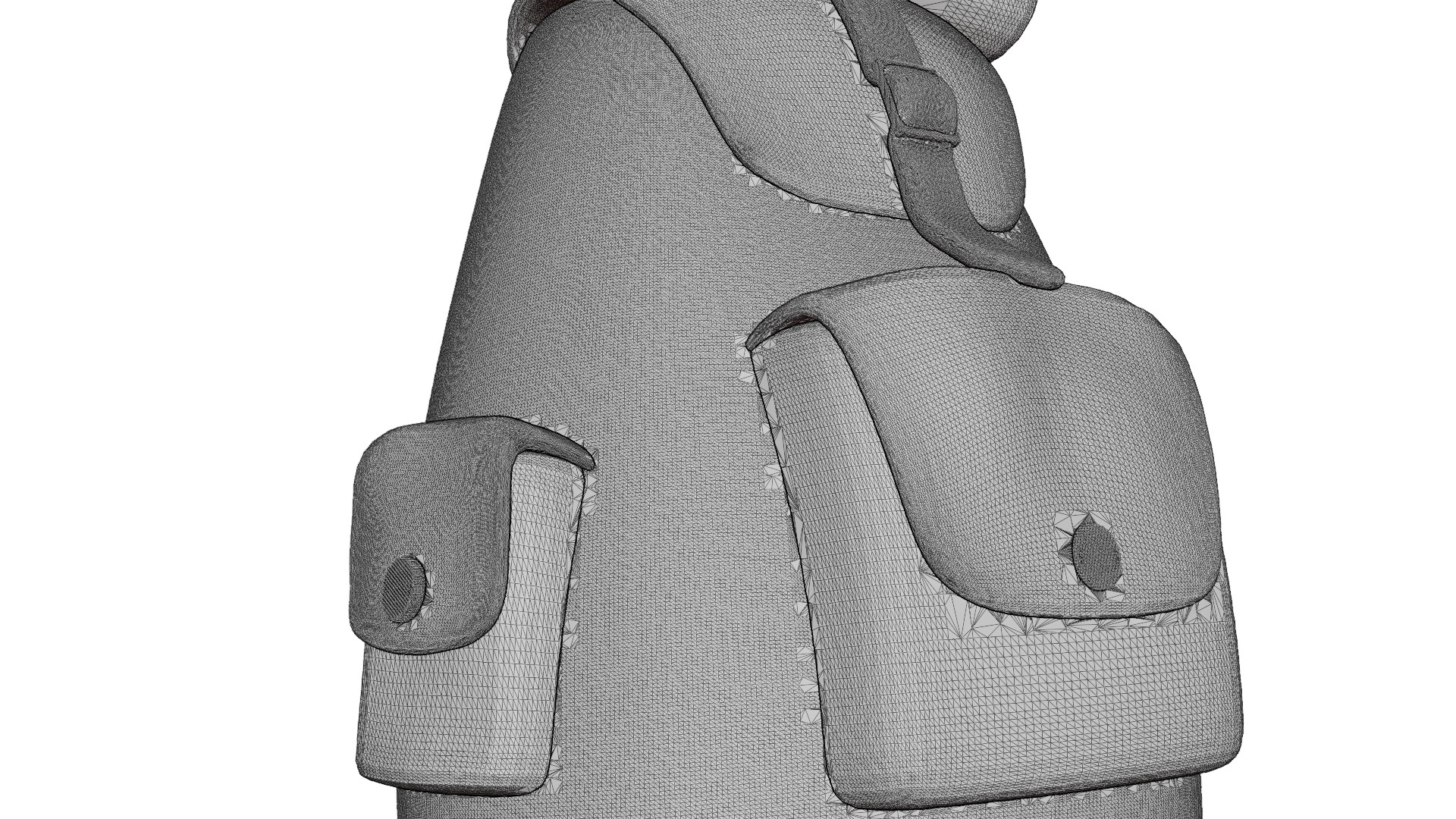 Adventure Backpack 3D Printable STL File Single Piece 100mm Tall 3D print model_10