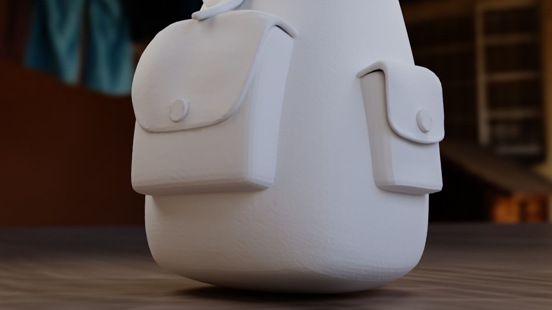 Adventure Backpack 3D Printable STL File Single Piece 100mm Tall 3D print model_3