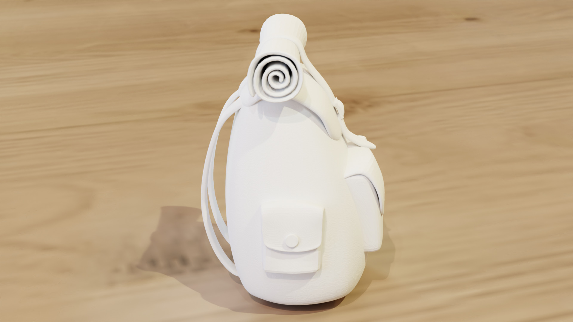 Adventure Backpack 3D Printable STL File Single Piece 100mm Tall 3D print model_6