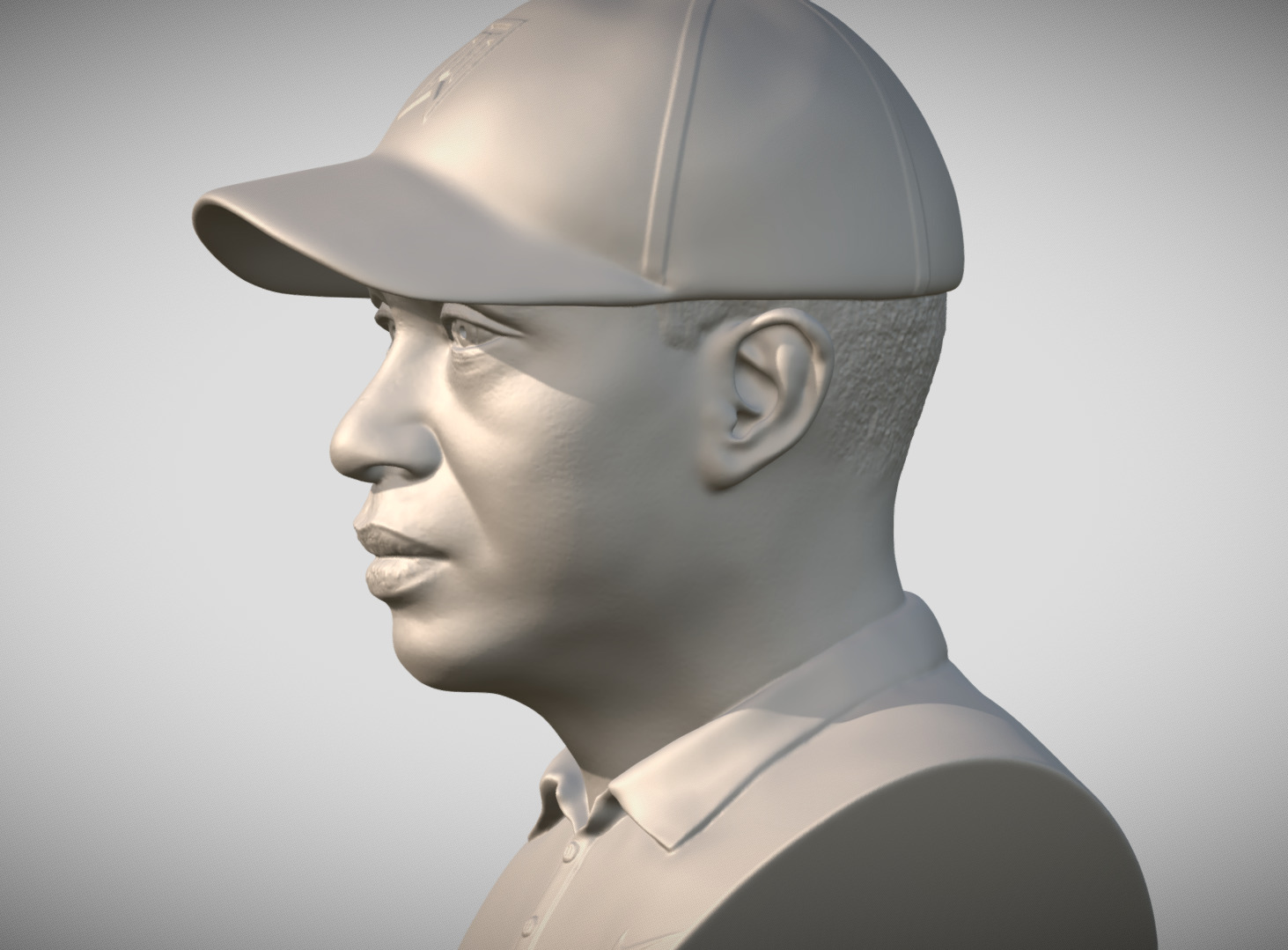 Tiger Woods bust 3D print model_4