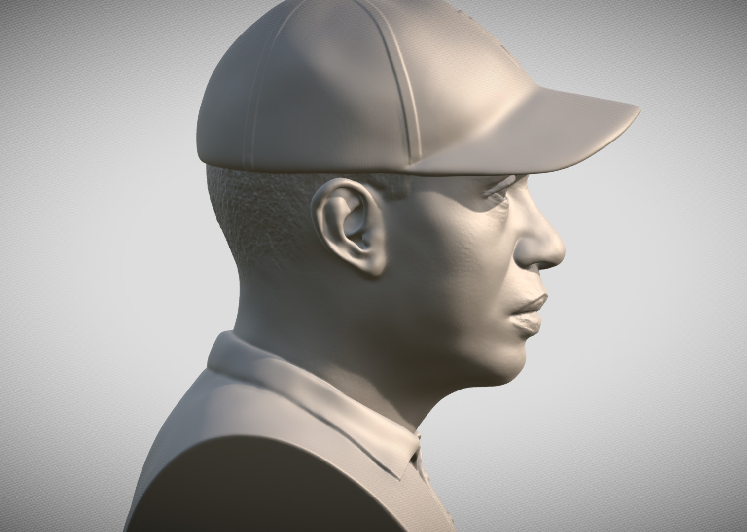 Tiger Woods bust 3D print model_8